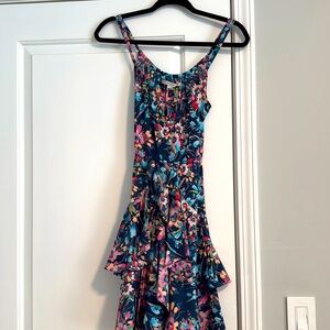 LC Lauren Conrad size 2 floral tank dress with tie